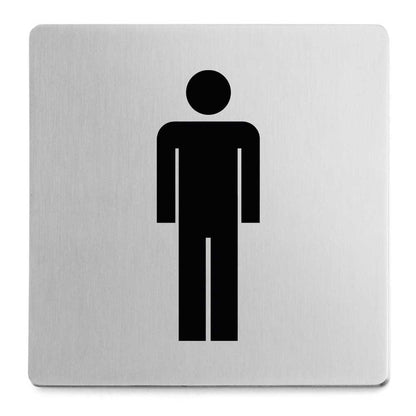 Zack Indici Premium Brushed Stainless Steel Men's Information Sign