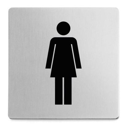 Zack Indici Premium Brushed Steel Women's Information Sign