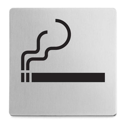 Zack Indici Premium Smoking Permitted Sign - Brushed Steel 50720