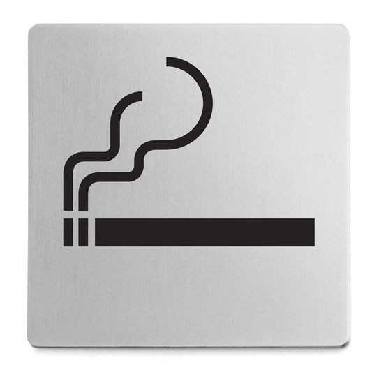 Zack Indici Premium Smoking Permitted Sign - Brushed Steel 50720