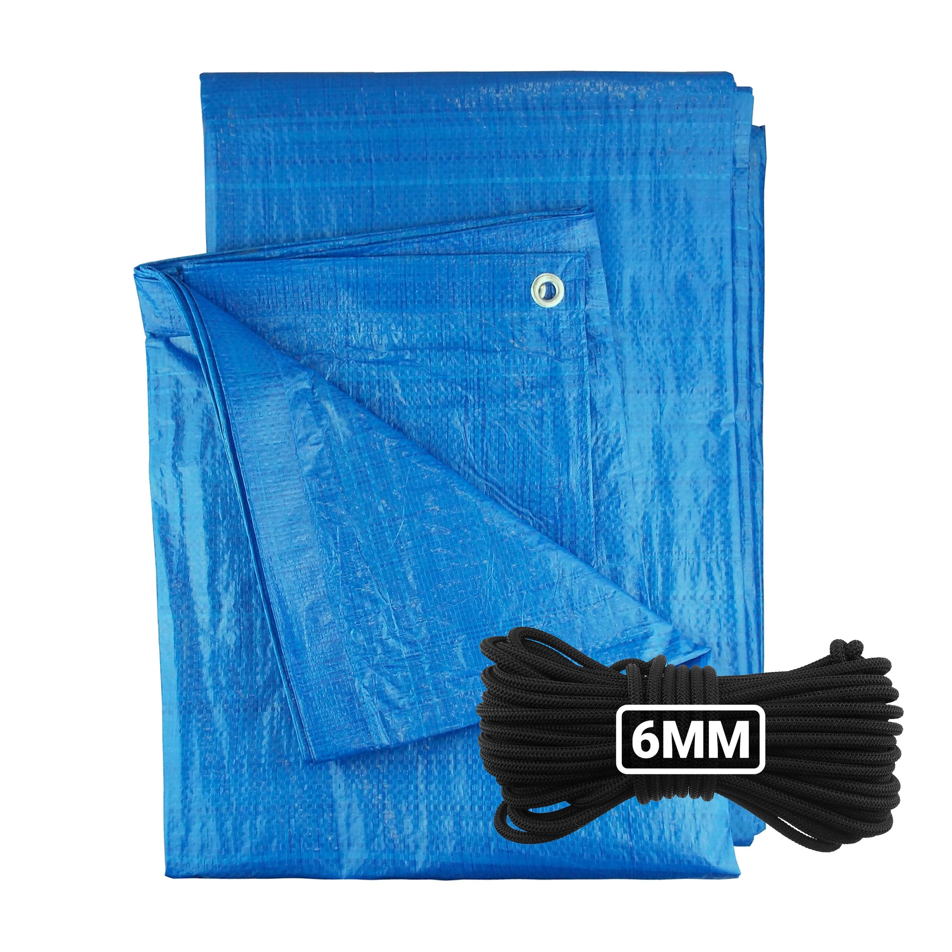 Blue S-Grade Tarpaulin with 10 Metres of 6mm Bungee Rope - Best4Trade-Retail Tarpaulins