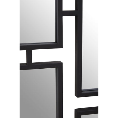 Beauly Black Finish Iron Wall Mirror