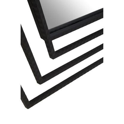Beauly Black Finish Hexagonal Wall Mirror