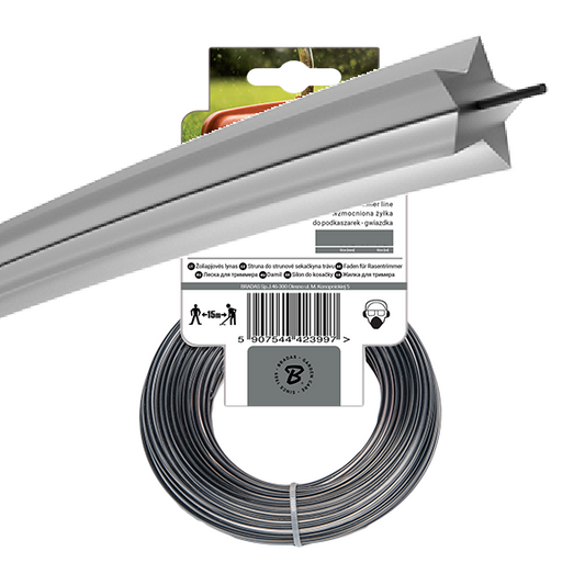Strimmer Line Ripper Dual Star 2mm x 50m - Best4Trade-Retail Garden tools & Accesories