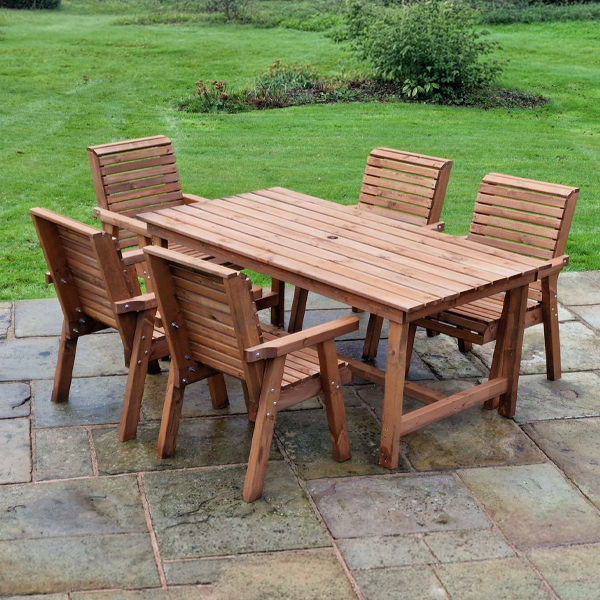 Churnet Valley 5 Seat Table Set 5 Chairs 179.5cm Table - Churnet Valley
