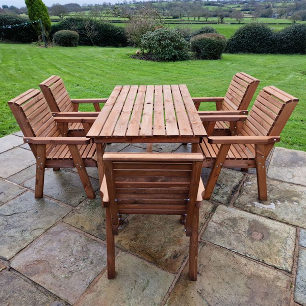 Churnet Valley 5 Seat Table Set 5 Chairs 179.5cm Table - Churnet Valley