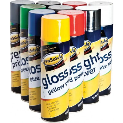 Gloss Spray Paint x 500ml - All Colours - ProSolve Paint