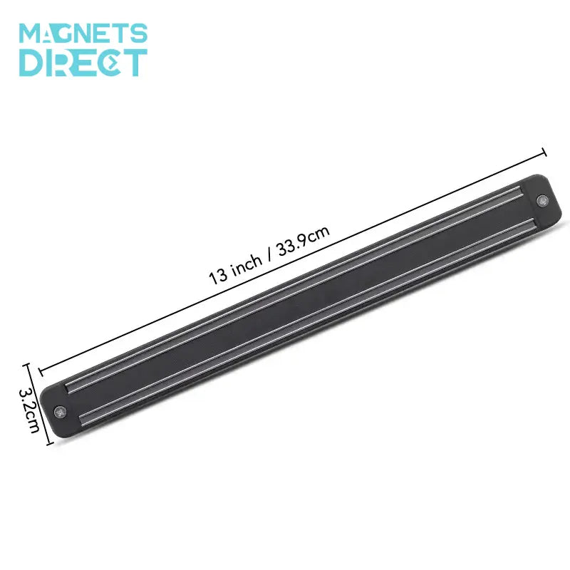 Magnetic Kitchen Knife Holder - Black - Magnets Direct
