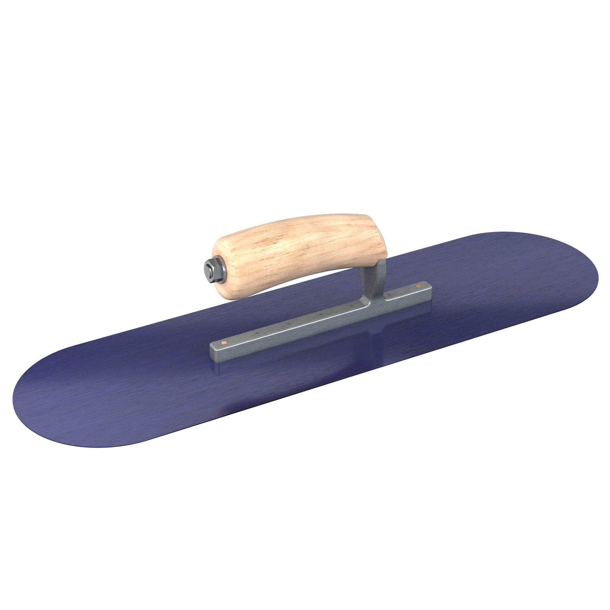 Bon Tool Blue Steel Pool Trowel - Camel Back Wood Handle - RHINOBUILD Bricklaying Tools