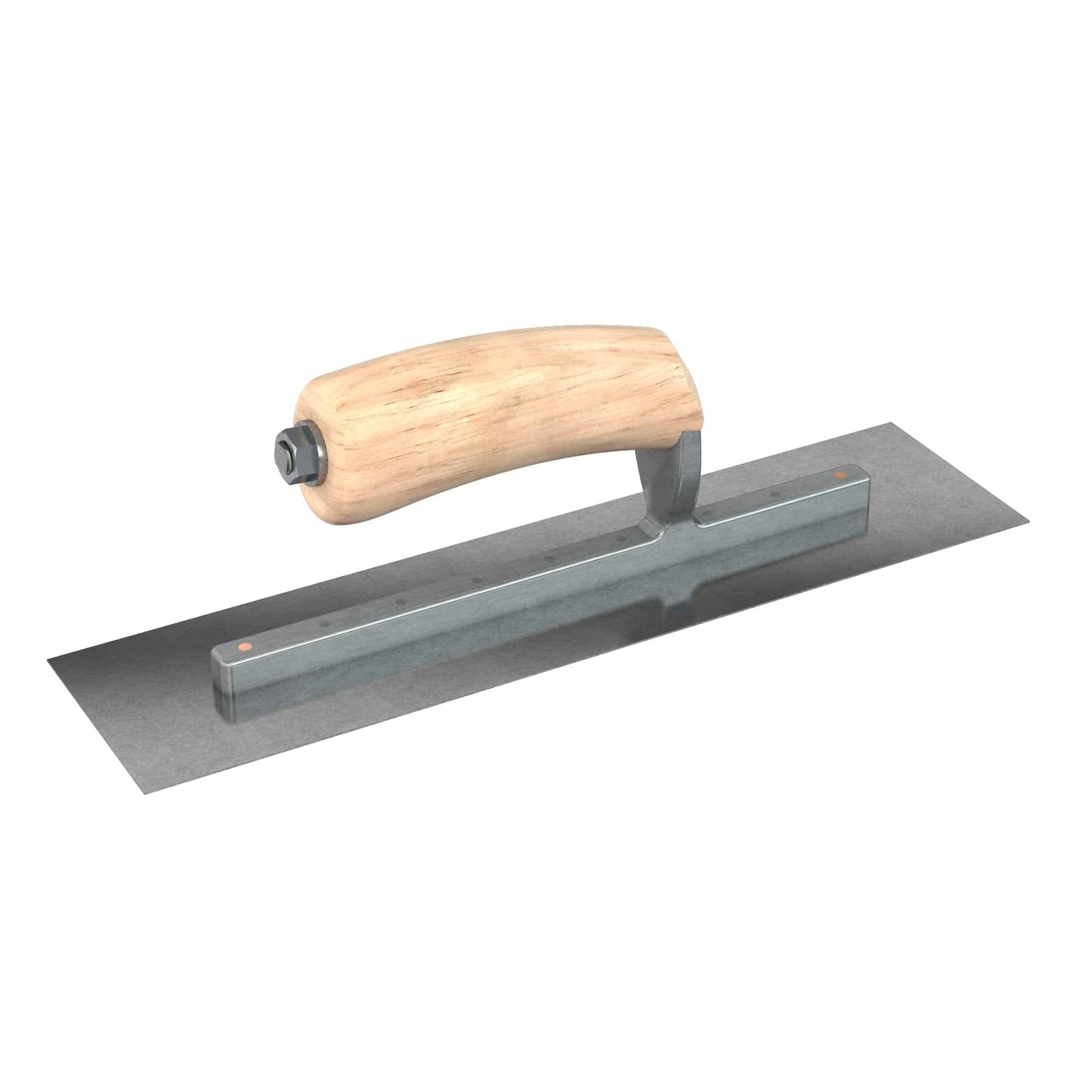 Bon Tool Carbon Steel Square End Finish Trowel - Camel Back Wood Handle - RHINOBUILD Bricklaying Tools