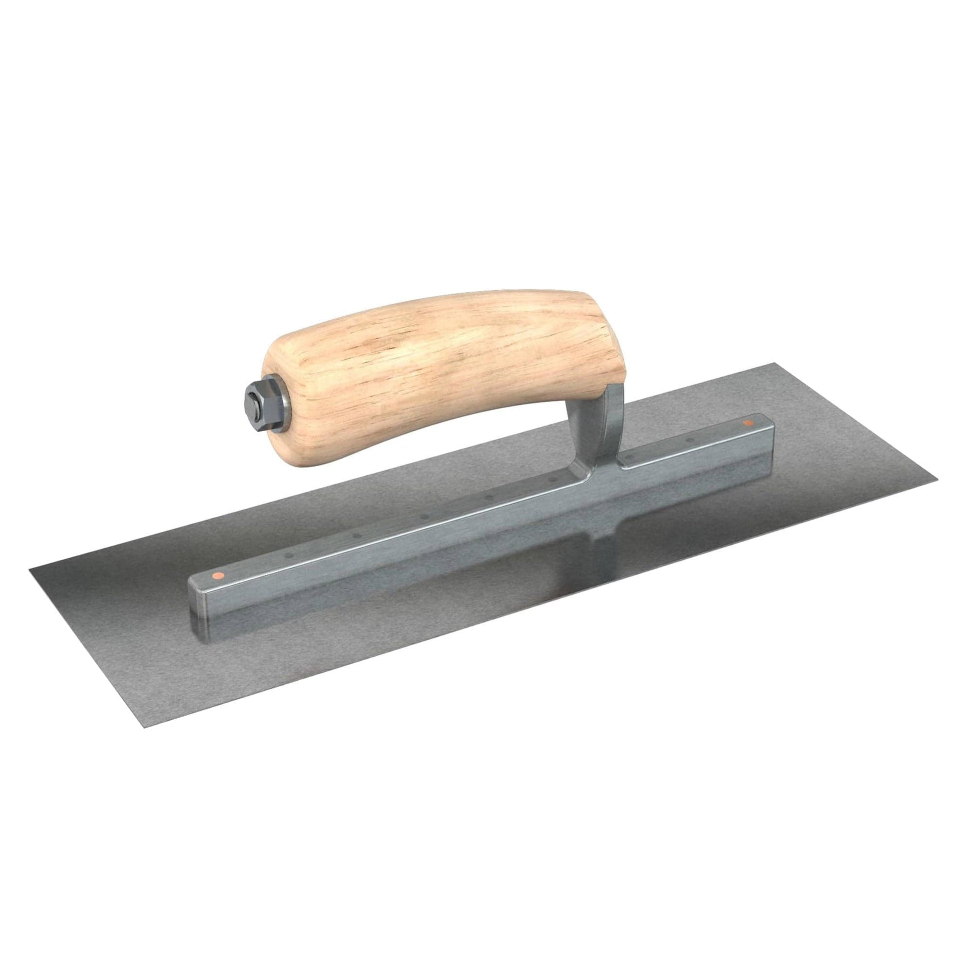 Bon Tool Carbon Steel Square End Finish Trowel - Camel Back Wood Handle - RHINOBUILD Bricklaying Tools