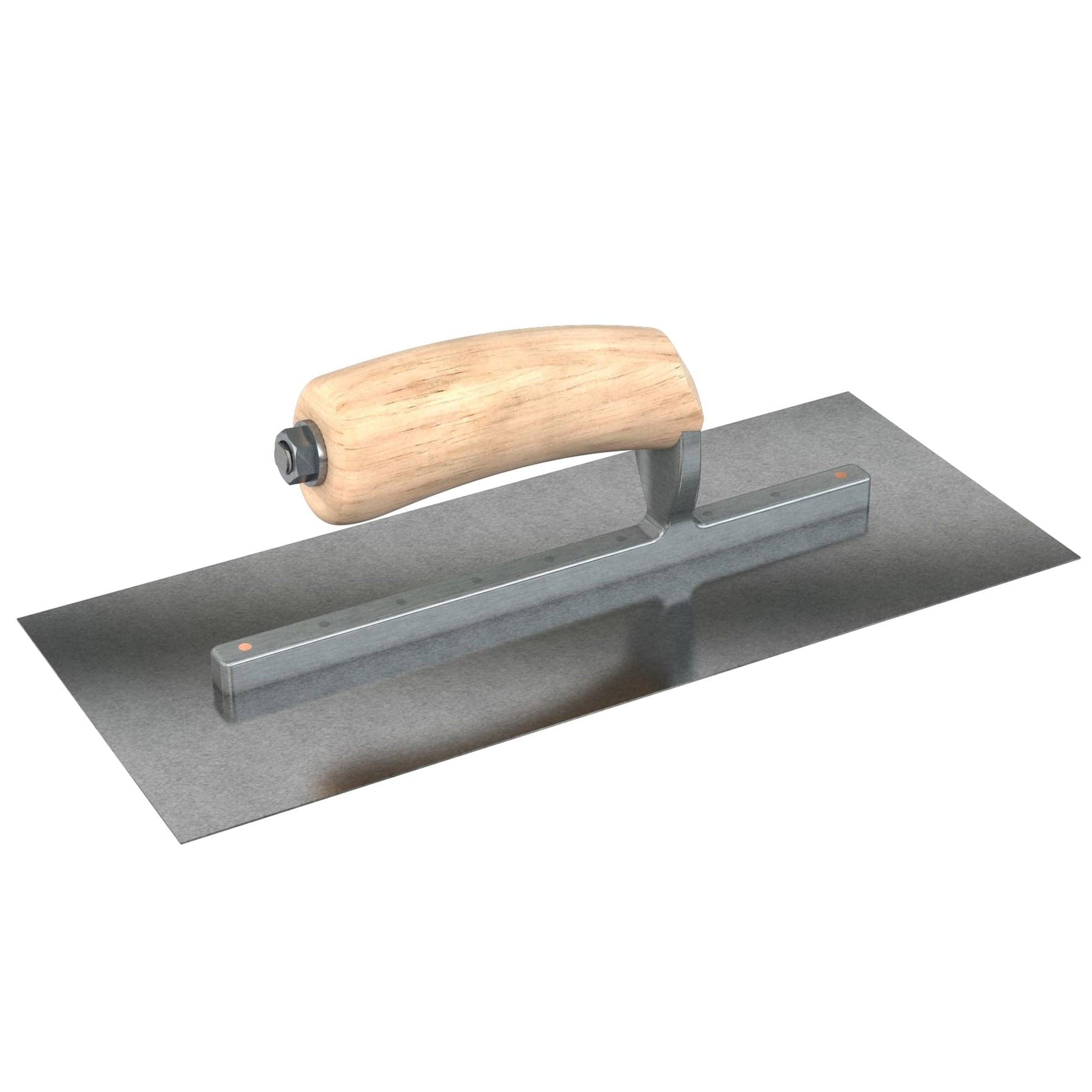 Bon Tool Carbon Steel Square End Finish Trowel - Camel Back Wood Handle - RHINOBUILD Bricklaying Tools
