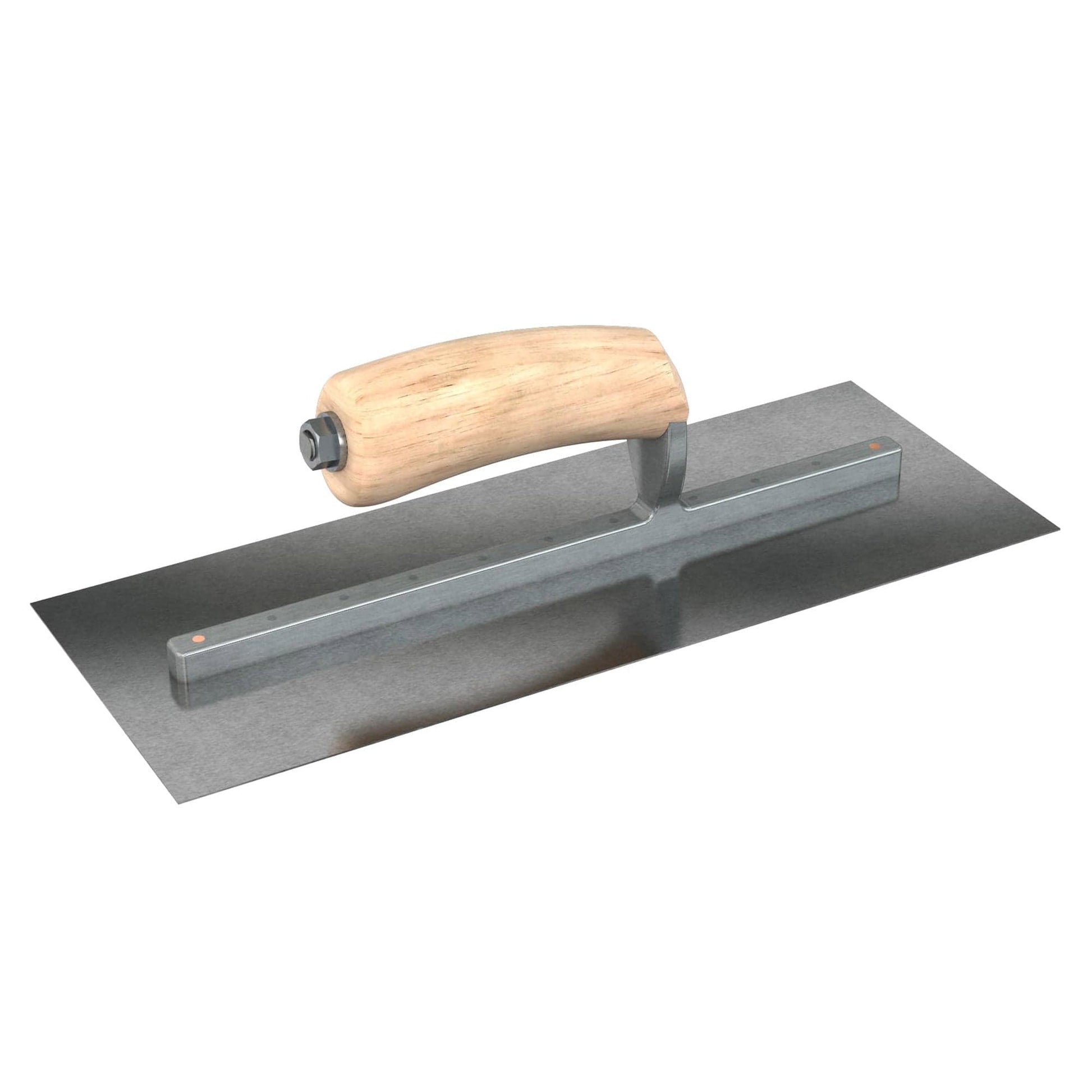 Bon Tool Carbon Steel Square End Finish Trowel - Camel Back Wood Handle - RHINOBUILD Bricklaying Tools
