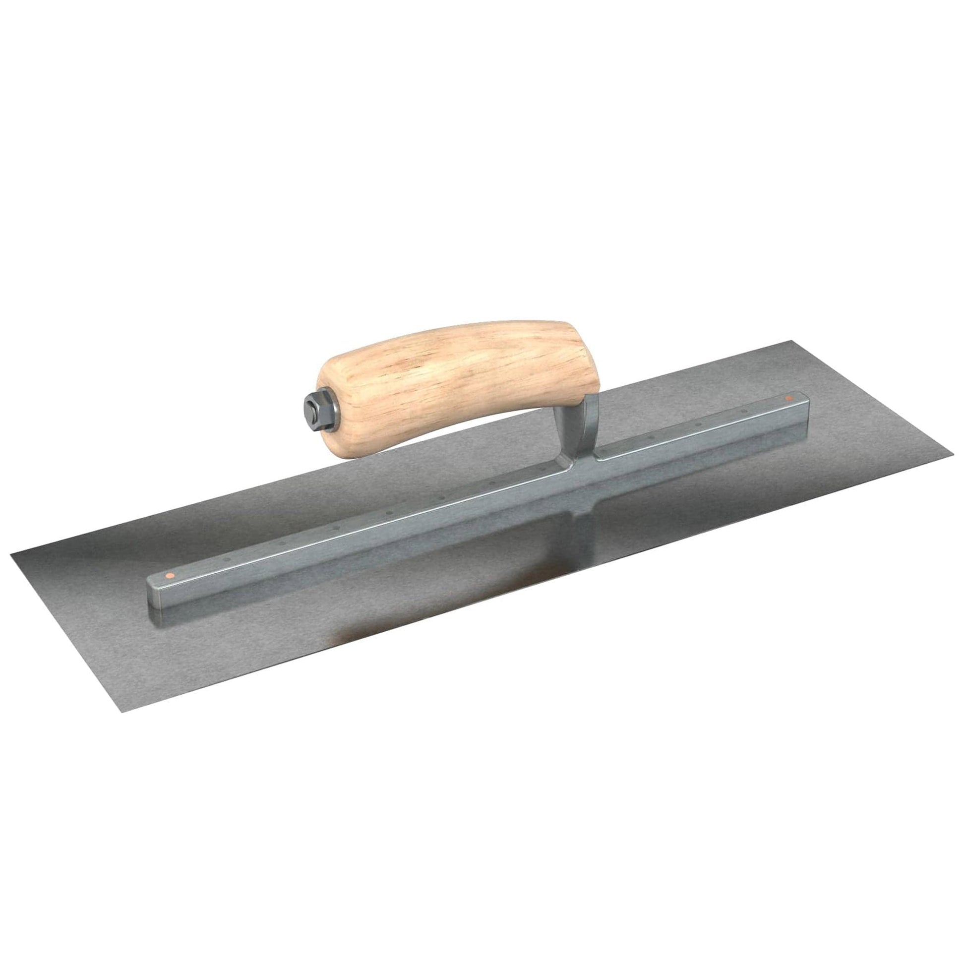 Bon Tool Carbon Steel Square End Finish Trowel - Camel Back Wood Handle - RHINOBUILD Bricklaying Tools