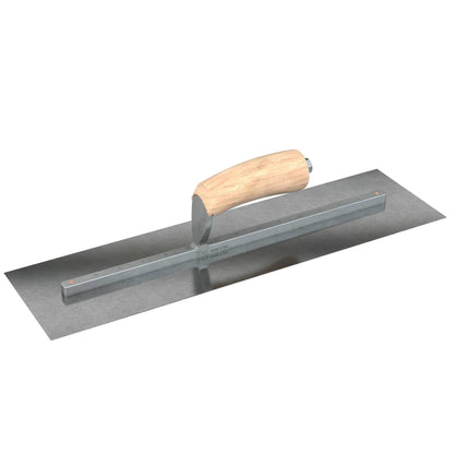 Bon Tool Carbon Steel Square End Finish Trowel - Camel Back Wood Handle - RHINOBUILD Bricklaying Tools