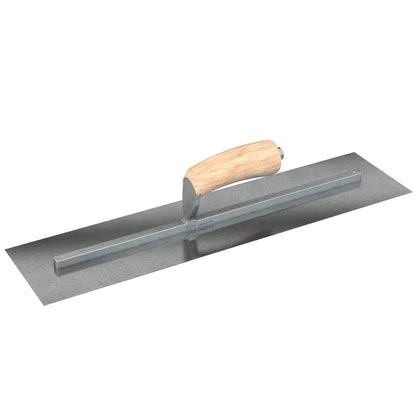 Bon Tool Carbon Steel Square End Finish Trowel - Camel Back Wood Handle - RHINOBUILD Bricklaying Tools