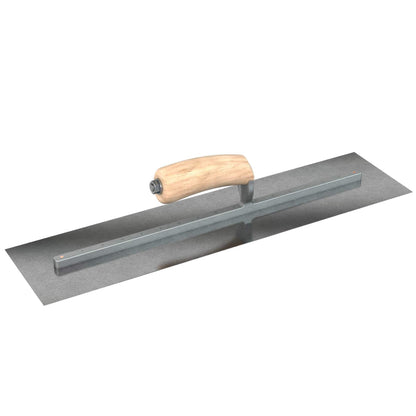 Bon Tool Carbon Steel Square End Finish Trowel - Camel Back Wood Handle - RHINOBUILD Bricklaying Tools