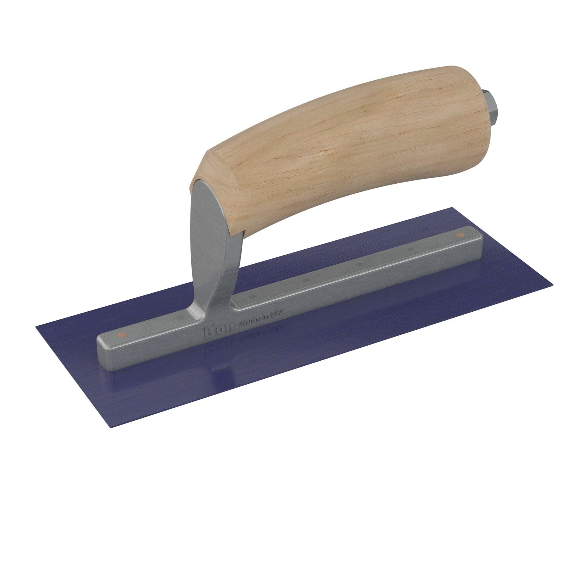 Bon Tool Blue Steel Midget Trowel - Camel Back Wood Handle - RHINOBUILD Bricklaying Tools