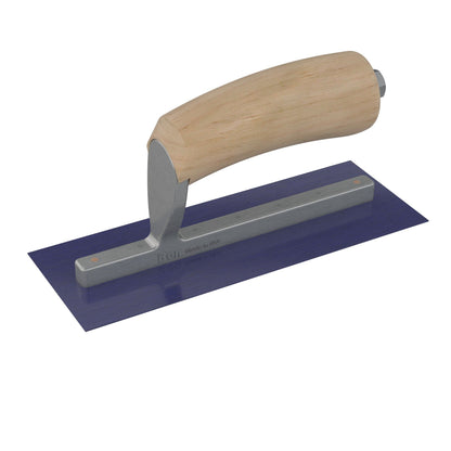 Bon Tool Blue Steel Midget Trowel - Camel Back Wood Handle - RHINOBUILD Bricklaying Tools