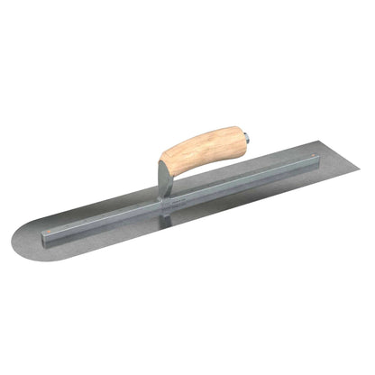 Bon Tool Carbon Steel Square/Round Trowel - Camel Back Wood Handle - RHINOBUILD Bricklaying Tools