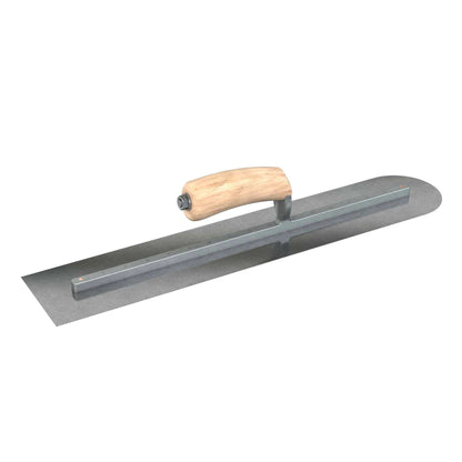 Bon Tool Carbon Steel Square/Round Trowel - Camel Back Wood Handle - RHINOBUILD Bricklaying Tools