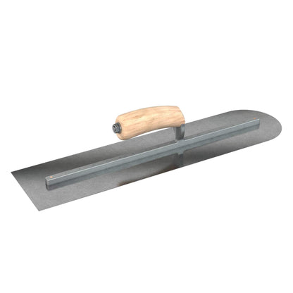 Bon Tool Carbon Steel Square/Round Trowel - Camel Back Wood Handle - RHINOBUILD Bricklaying Tools