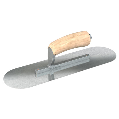 Bon Tool Razor Stainless Steel Pool Trowel - Camel Back Wood Handle - RHINOBUILD Bricklaying Tools