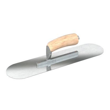 Bon Tool Razor Stainless Steel Pool Trowel - Camel Back Wood Handle - RHINOBUILD Bricklaying Tools