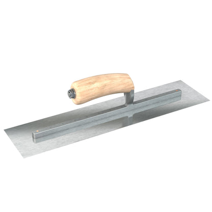 Bon Razor Stainless Steel Finishing Trowel - Square End -  Camel Back Wood Handle