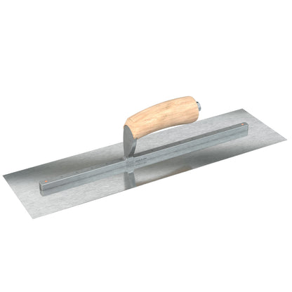 Bon Razor Stainless Steel Finishing Trowel - Square End -  Camel Back Wood Handle