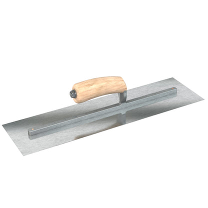 Bon Razor Stainless Steel Finishing Trowel - Square End -  Camel Back Wood Handle