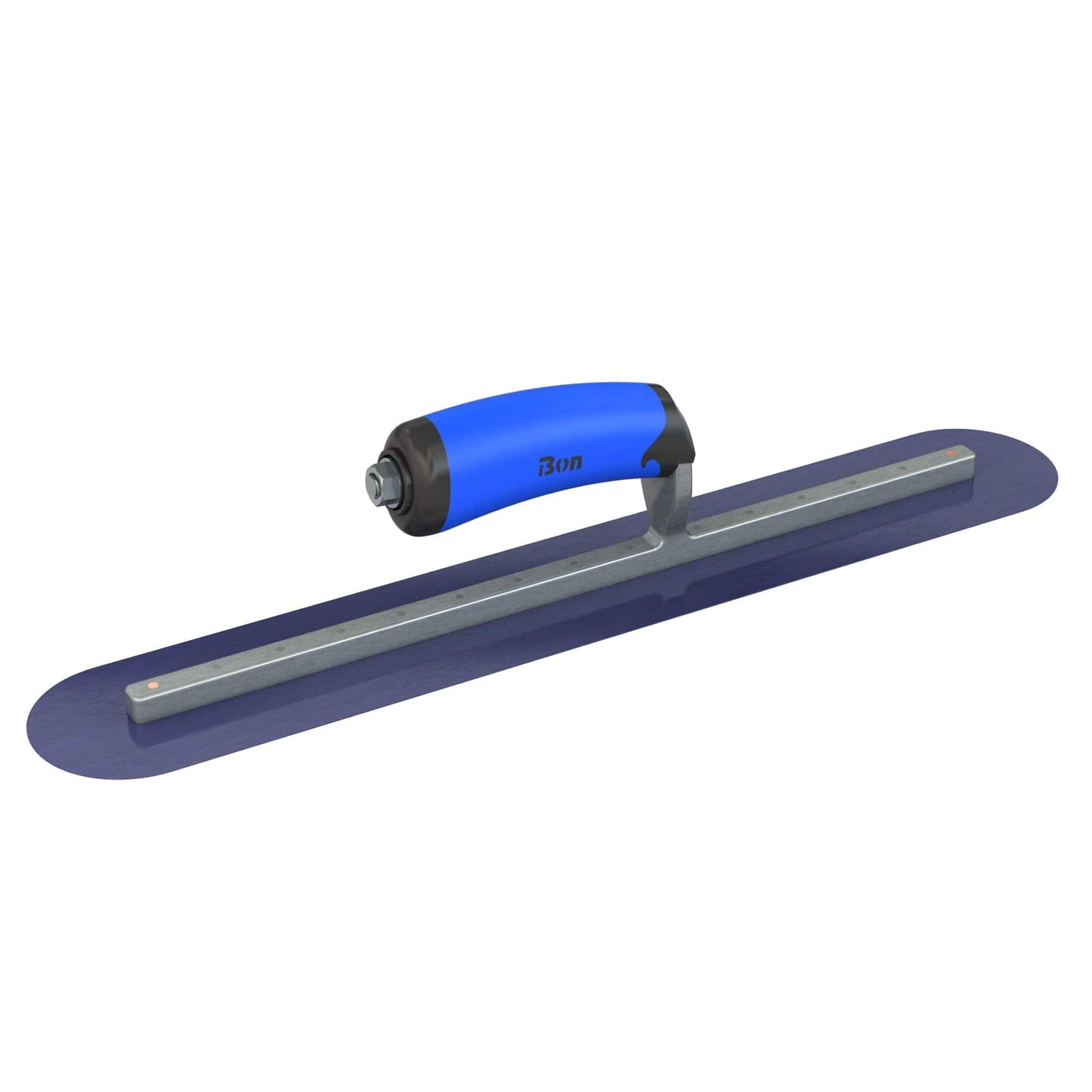 Bon Tool Blue Steel Round End Finish Trowel - Comfort Wave Handle - RHINOBUILD Bricklaying Tools