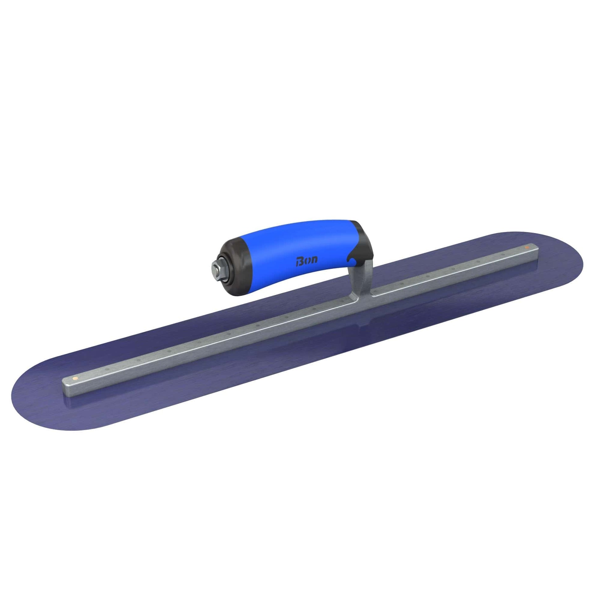 Bon Tool Blue Steel Round End Finish Trowel - Comfort Wave Handle - RHINOBUILD Bricklaying Tools