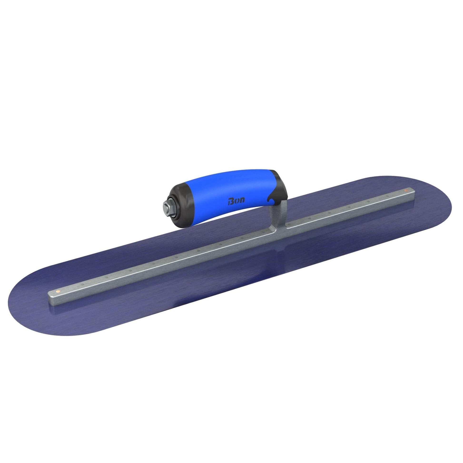 Bon Tool Blue Steel Round End Finish Trowel - Comfort Wave Handle - RHINOBUILD Bricklaying Tools