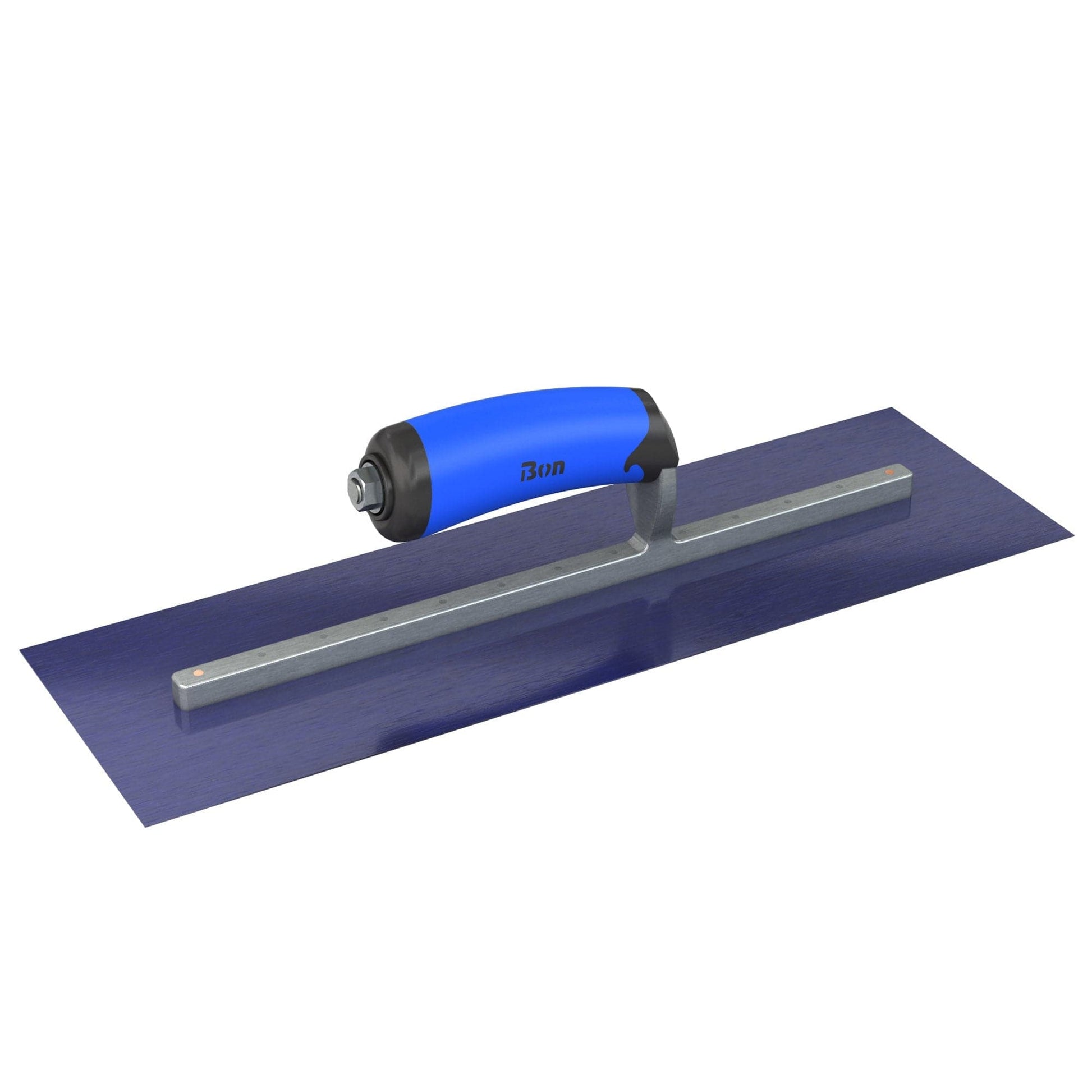 Bon Tool Blue Steel Square End Finish Trowel - Camel Back Wood Handle - RHINOBUILD Bricklaying Tools