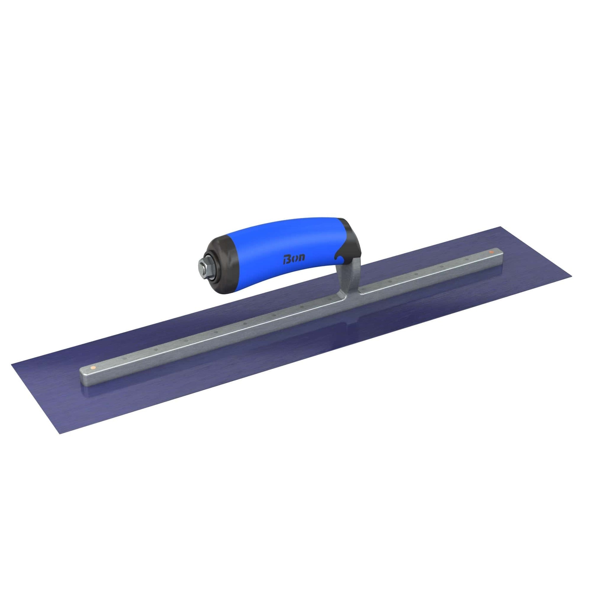 Bon Tool Blue Steel Square End Finish Trowel - Camel Back Wood Handle - RHINOBUILD Bricklaying Tools