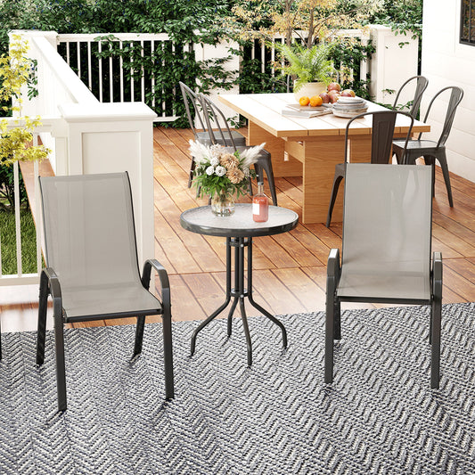 Outsunny Three-Piece Outdoor Garden Set - Light Grey