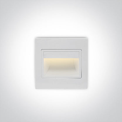 Indoor Square Wall Recessed - 68007- 1,5 W Wall recessed LED light, ideal for step and corridor illumination  Supplied complete with non-dimmable LED driver
