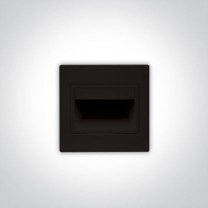 Indoor Square Wall Recessed - 68007- 1,5 W Wall recessed LED light, ideal for step and corridor illumination  Supplied complete with non-dimmable LED driver