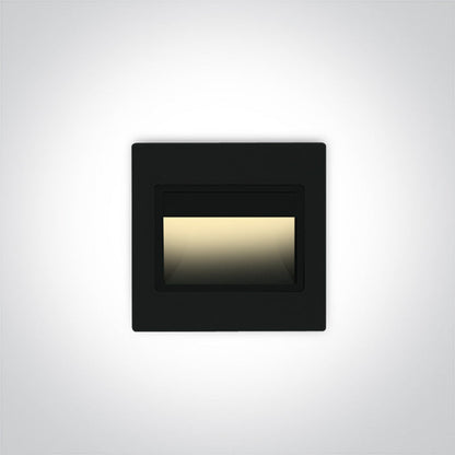 Indoor Square Wall Recessed - 68007- 1,5 W Wall recessed LED light, ideal for step and corridor illumination  Supplied complete with non-dimmable LED driver