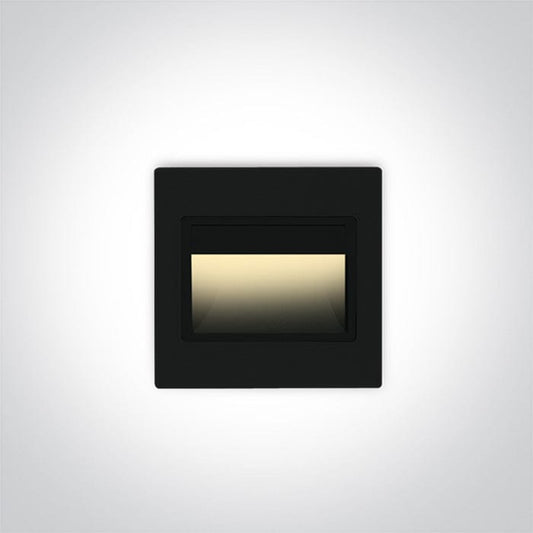 Indoor Square Wall Recessed - 68007- 1,5 W Wall recessed LED light, ideal for step and corridor illumination  Supplied complete with non-dimmable LED driver - One Light shop Recessed Lighting