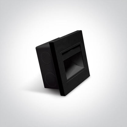 Indoor Square Wall Recessed - 68007- 1,5 W Wall recessed LED light, ideal for step and corridor illumination  Supplied complete with non-dimmable LED driver