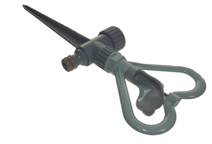 Rotary Butterfly Lawn Sprinkler on Spike De Luxe - White Line - Best4Trade-Retail Garden watering