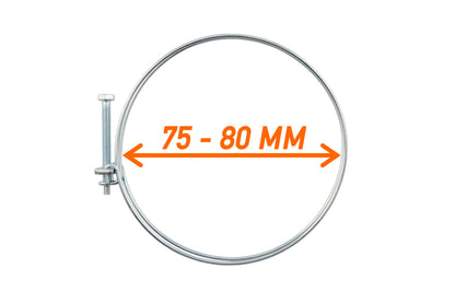 Double Wire Hose Clamp Galvanised 75mm-80mm - Best4Trade-Retail Tech Hose & Fittings