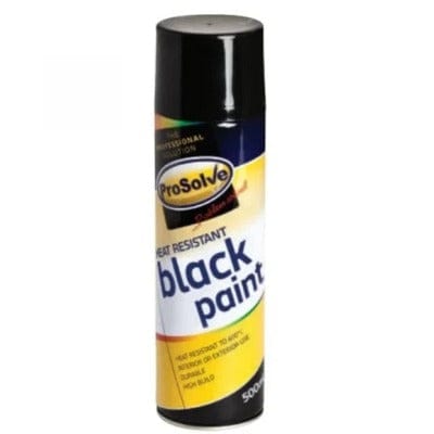 600 Degree Heat Resistant Black Spray x 500ml - ProSolve Tapes and Membranes