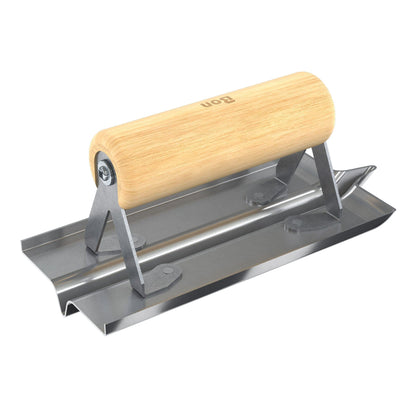 Bon Tool Stainless Steel Hand Concrete Groover - Wood Handle (82-228) - RHINOBUILD Bricklaying Tools