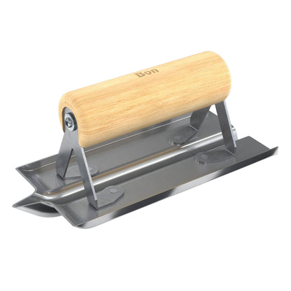 Bon Tool Stainless Steel Hand Concrete Groover - Wood Handle (82-228) - RHINOBUILD Bricklaying Tools