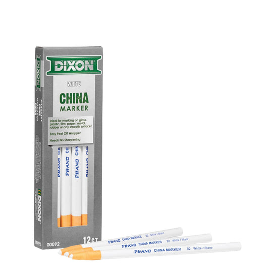 Dixon China Marker - White 84-282 (Single Pencil) - RHINOBUILD Bricklaying Tools