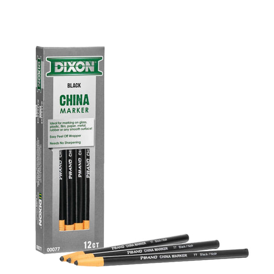 Dixon China Marker - Black 84-283 (Single Pencil) - RHINOBUILD Bricklaying Tools