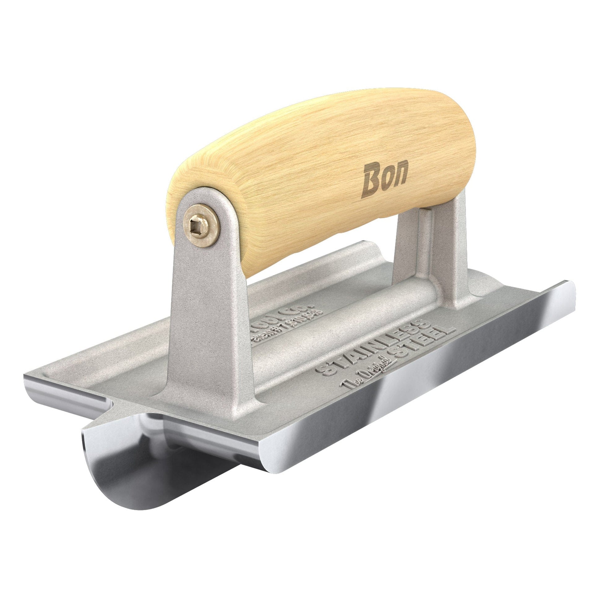 Bon Tool Stainless Steel Bullet™ Groover - Wood Wave Handle (89-380) - RHINOBUILD Bricklaying Tools